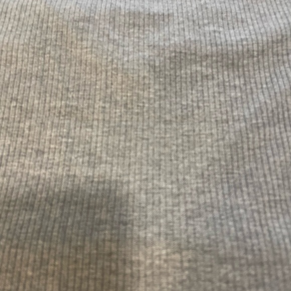 Gray V-Neck Ribbed Top - Picture 5 of 5